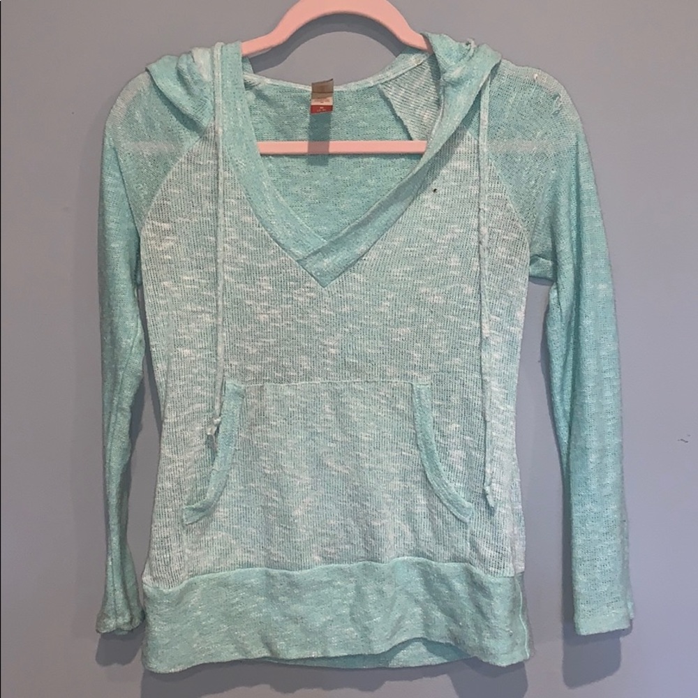 Blue Hooded Long Sleeve